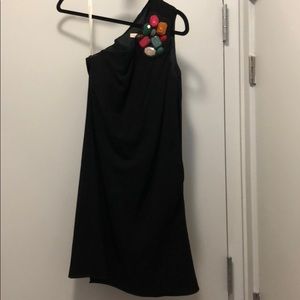 BNWT Shoshanna black beaded one shoulder dress